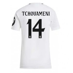Real Madrid Aurelien Tchouameni #14 New Home Soccer Shirt for Women 2024-25 Short Sleeve