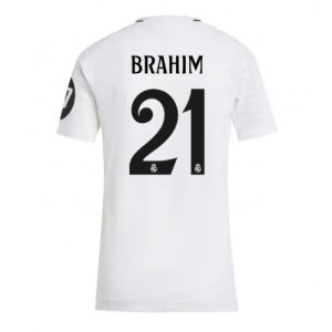 Real Madrid Brahim Diaz #21 New Home Soccer Shirt for Women 2024-25 Short Sleeve