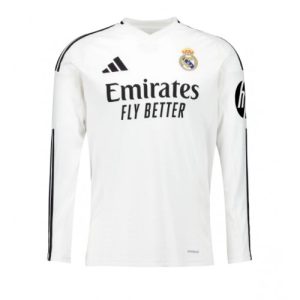 Real Madrid Cheap Home Stadium Soccer Jerseys 2024-25 Long Sleeve