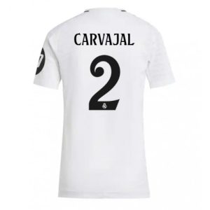 Real Madrid Daniel Carvajal #2 New Home Soccer Shirt for Women 2024-25 Short Sleeve