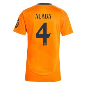 Real Madrid David Alaba #4 New Away Soccer Shirt for Women 2024-25 Short Sleeve