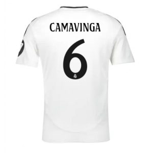 Real Madrid Eduardo Camavinga #6 Cheap Home Stadium Soccer Jerseys 2024-25