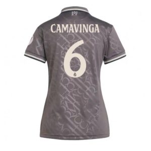 Real Madrid Eduardo Camavinga #6 New Third Soccer Shirt for Women 2024-25 Short Sleeve