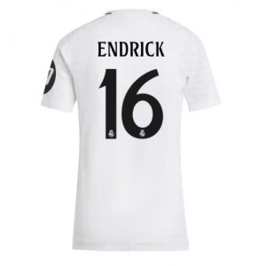 Real Madrid Endrick #16 New Home Soccer Shirt for Women 2024-25 Short Sleeve