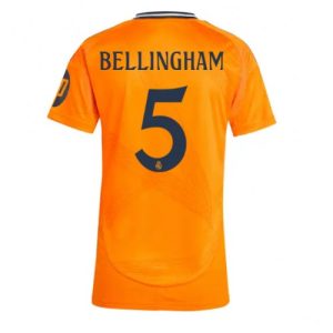 Real Madrid Jude Bellingham #5 New Away Soccer Shirt for Women 2024-25 Short Sleeve