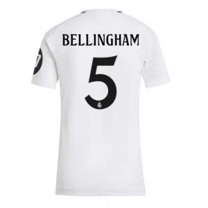 Real Madrid Jude Bellingham #5 New Home Soccer Shirt for Women 2024-25 Short Sleeve