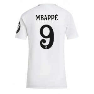 Real Madrid Kylian Mbappe #9 New Home Soccer Shirt for Women 2024-25 Short Sleeve