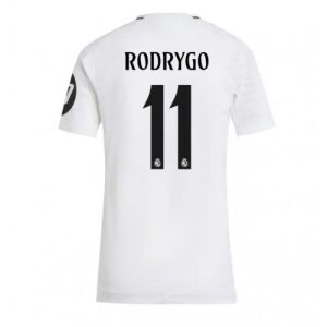 Real Madrid Rodrygo Goes #11 New Home Soccer Shirt for Women 2024-25 Short Sleeve
