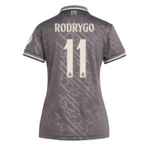 Real Madrid Rodrygo Goes #11 New Third Soccer Shirt for Women 2024-25 Short Sleeve