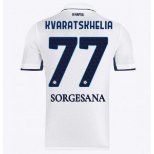 SSC Napoli Khvicha Kvaratskhelia #77 Cheap Men's Away Football Shirt 2024-25 Short Sleeve