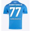 SSC Napoli Khvicha Kvaratskhelia #77 Cheap Men's Home Football Shirt 2024-25 Short Sleeve