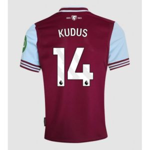 West Ham United Mohammed Kudus #14 New Men's Home Football Shirt 2024-25 Short Sleeve