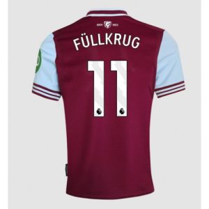 West Ham United Niclas Fullkrug #11 New Men's Home Football Shirt 2024-25 Short Sleeve