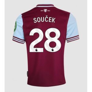 West Ham United Tomas Soucek #28 New Men's Home Football Shirt 2024-25 Short Sleeve