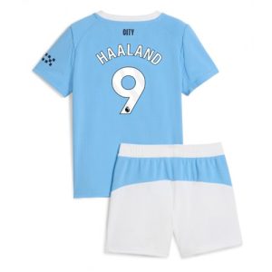 Manchester City Erling Haaland #9 Cheap Home Stadium Kit for Kids 2025-26 Online Sale