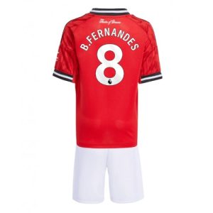 Manchester United Bruno Fernandes #8 Cheap Home Stadium Kit for Kids 2025-26