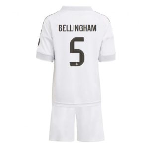 Real Madrid Jude Bellingham #5 New Home Stadium Kit for Kids 2025-26