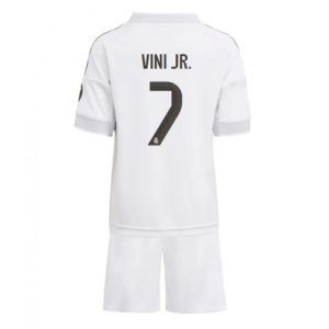 Real Madrid Vinicius Junior #7 New Home Stadium Kit for Kids 2025-26 Online Store