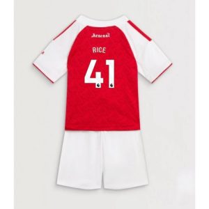 Arsenal Declan Rice #41 Cheap Home Stadium Kit for Kids 2025-26 Jerseys