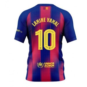 Barcelona Football T Shirt Lamine Yamal #10 Home Stadium Shirt 2025-26 Short Sleeve