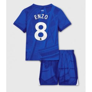 Cheap Chelsea Football Kits Enzo Fernandez #8 Home Stadium Kit for Kids 2025-26