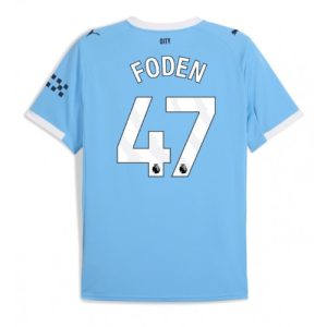 Manchester City Phil Foden #47 Cheap Home Stadium Shirt 2025-26 Soccer Jersey
