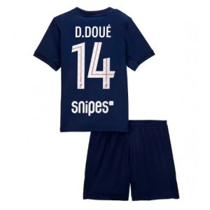 Paris Saint-Germain Desire Doue #14 Cheap Home Stadium Kit for Kids 2025-26
