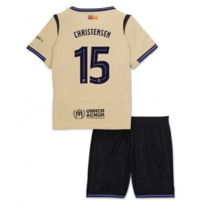 Barcelona Andreas Christensen #15 Away Stadium Kit for Kids 2025-26 Best Soccer Jerseys