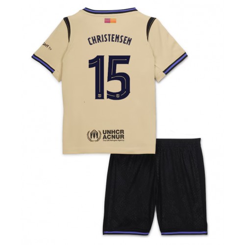 Barcelona Andreas Christensen #15 Away Stadium Kit for Kids 2025-26 Best Soccer Jerseys