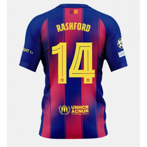 Barcelona Marcus Rashford #14 Home Stadium Shirt 2025-26 Best Soccer Jerseys
