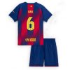 Barcelona Paez Gavi #6 Home Stadium Kit for Kids 2025-26 Best Soccer Jerseys