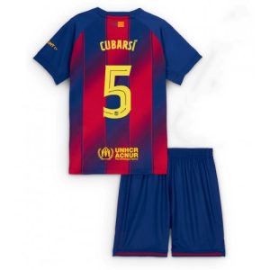 Barcelona Pau Cubarsi #5 Home Stadium Kit for Kids 2025-26 Best Soccer Jerseys