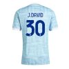 Juventus Jonathan David #30 Away Stadium Shirt 2025-26 For Sale