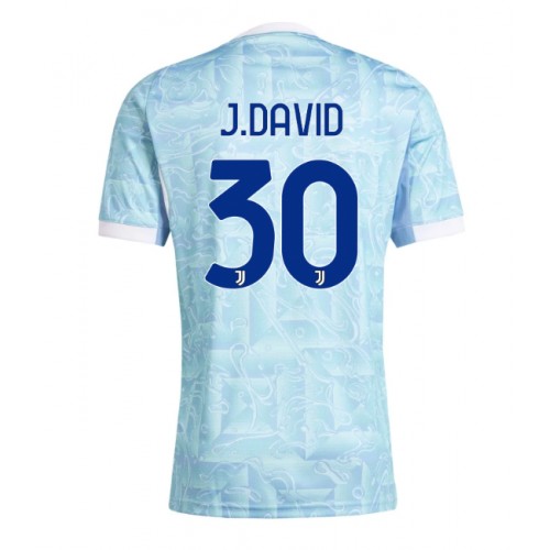 Juventus Jonathan David #30 Away Stadium Shirt 2025-26 For Sale