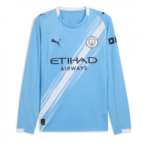 Manchester City Home Stadium Shirt 2025-26 Long Sleeve