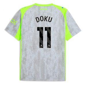 Manchester City Jeremy Doku #11 Third Stadium Shirt 2025-26 UK Sale