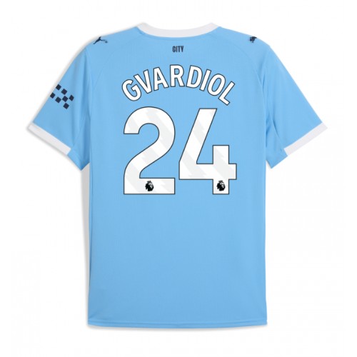 Manchester City Josko Gvardiol #24 Home Stadium Shirt 2025-26 UK Sale