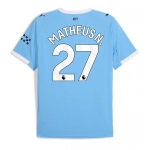 Manchester City Matheus Nunes #27 Home Stadium Shirt 2025-26 UK Sale