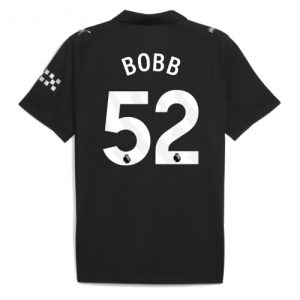 Manchester City Oscar Bobb #52 Away Stadium Shirt 2025-26 UK Sale