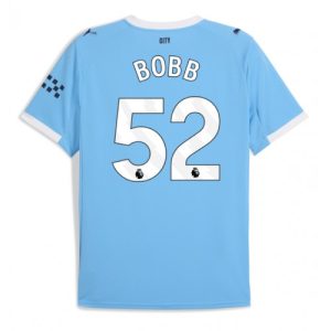 Manchester City Oscar Bobb #52 Home Stadium Shirt 2025-26 UK Sale