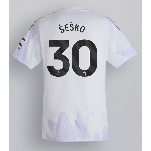 Manchester United Benjamin Sesko #30 Away Stadium Shirt 2025-26 For Sale