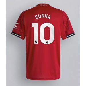 Manchester United Matheus Cunha #10 Home Stadium Shirt 2025-26 For Sale