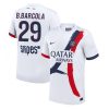 Paris Saint-Germain Bradley Barcola #29 Away Stadium Shirt 2025-26 On Sale