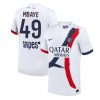 Paris Saint-Germain Ibrahim Mbaye #49 Away Stadium Shirt 2025-26 On Sale