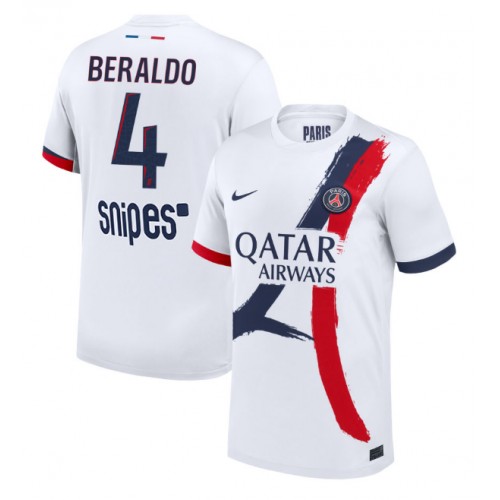 Paris Saint-Germain Lucas Beraldo #4 Away Stadium Shirt 2025-26 On Sale