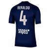 Paris Saint-Germain Lucas Beraldo #4 Home Stadium Shirt 2025-26 On Sale