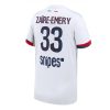 Paris Saint-Germain Warren Zaire-Emery #33 Away Stadium Shirt 2025-26 For Sale