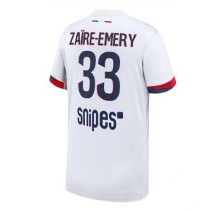 Paris Saint-Germain Warren Zaire-Emery #33 Away Stadium Shirt 2025-26 For Sale