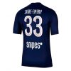 Paris Saint-Germain Warren Zaire-Emery #33 Home Stadium Shirt 2025-26 For Sale
