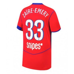 Paris Saint-Germain Warren Zaire-Emery #33 Third Stadium Shirt 2025-26 For Sale